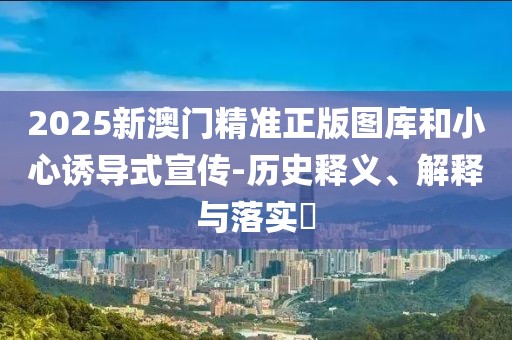 2025新澳门精准正版图库和小心诱导式宣传-历史释义、解释与落实​